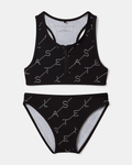2-Piece Logo Print Swimsuit