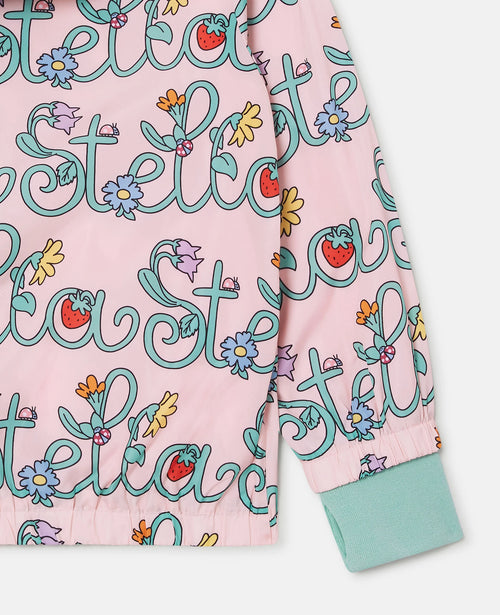 Girls Pink Logo Windbreaker