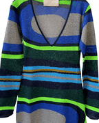 CIRCUS HOTEL - Рокли - Blue Rainbow Lurex Dress - Love|Labels