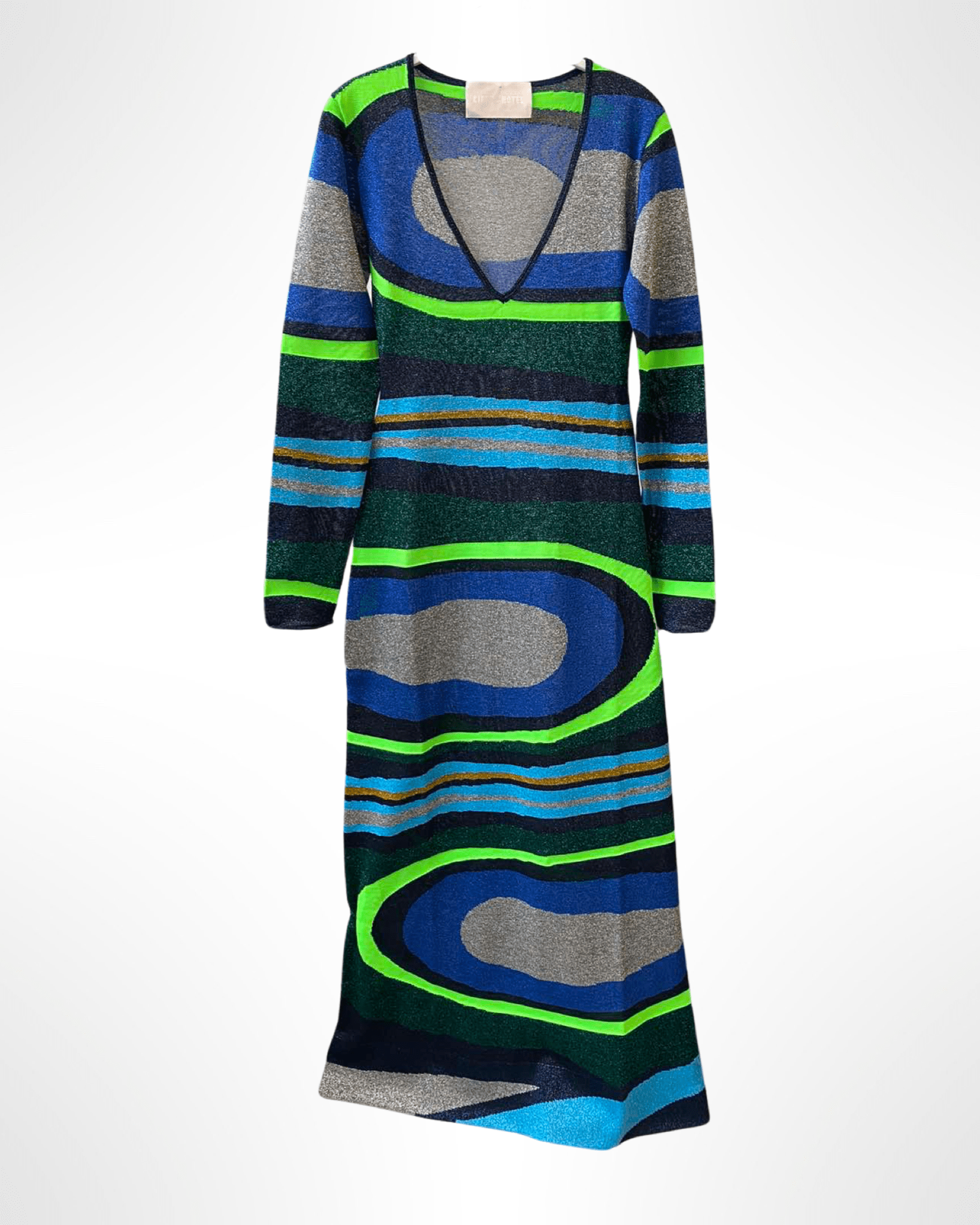 CIRCUS HOTEL - Рокли - Blue Rainbow Lurex Dress - Love|Labels