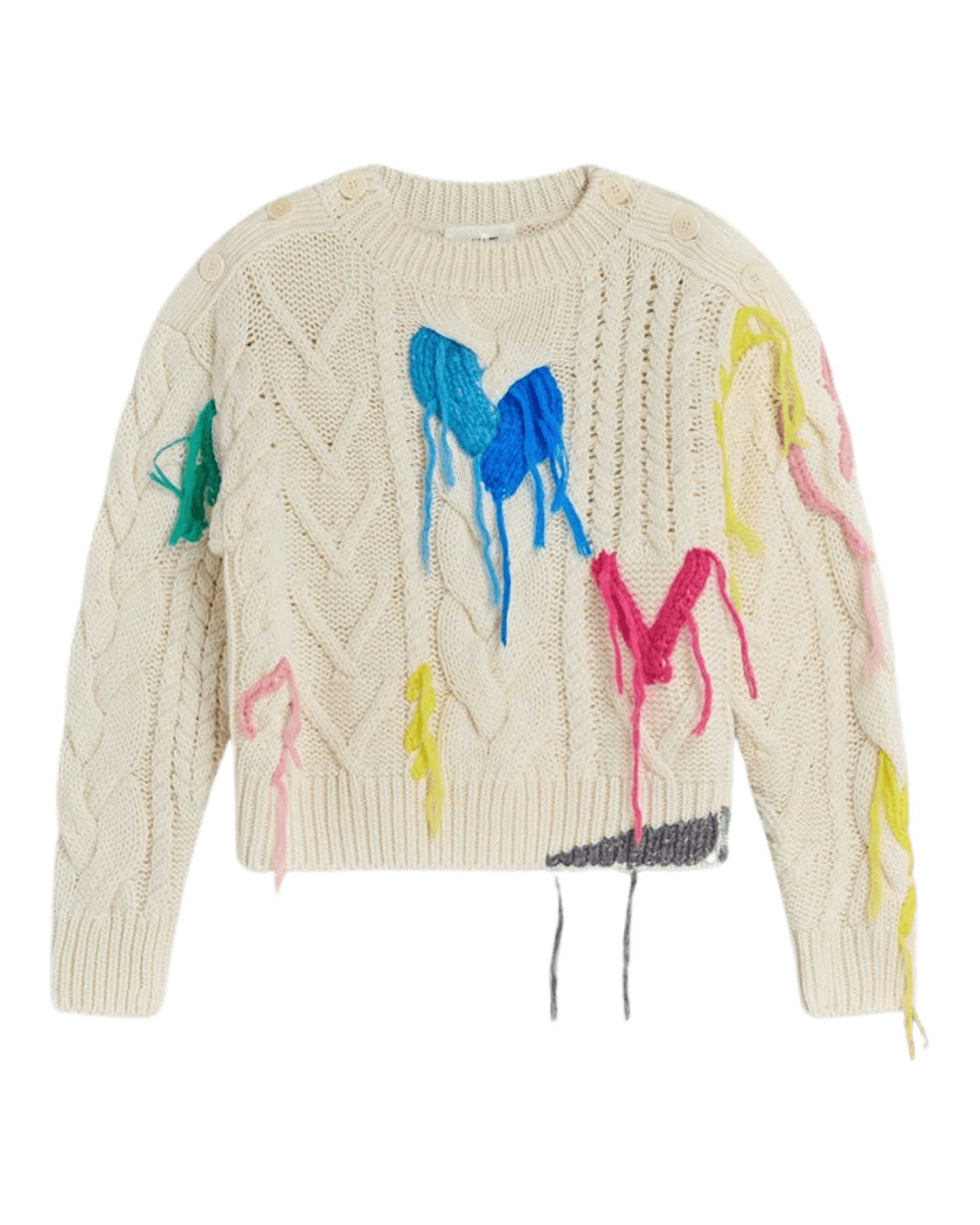 CIRCUS HOTEL - Плетиво - Braided Sweater with Embroidery - Love|Labels