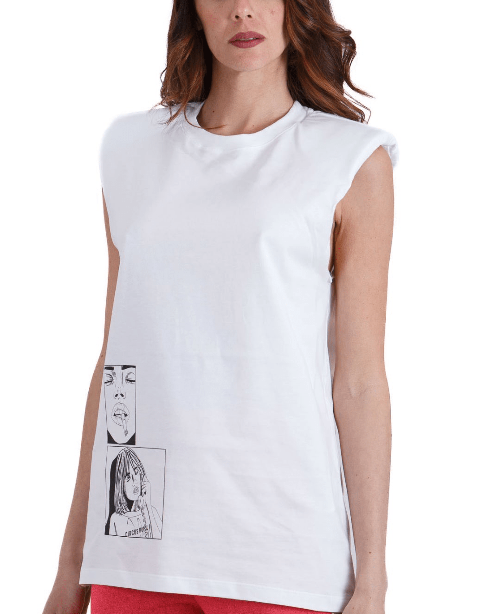 CIRCUS HOTEL - Потници - Graphic Print Sleeveless Top - Love|Labels