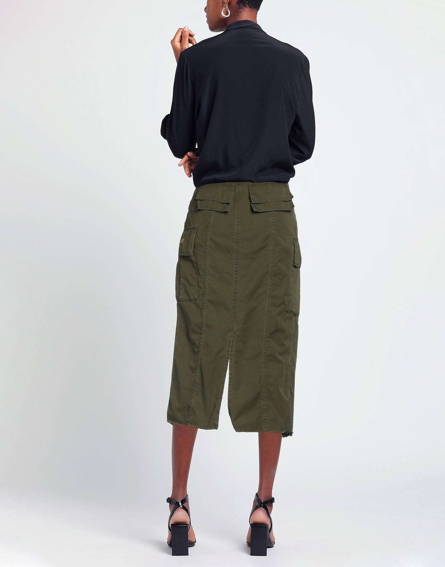 CIRCUS HOTEL - Поли - Khaki Cargo Skirt - Love|Labels