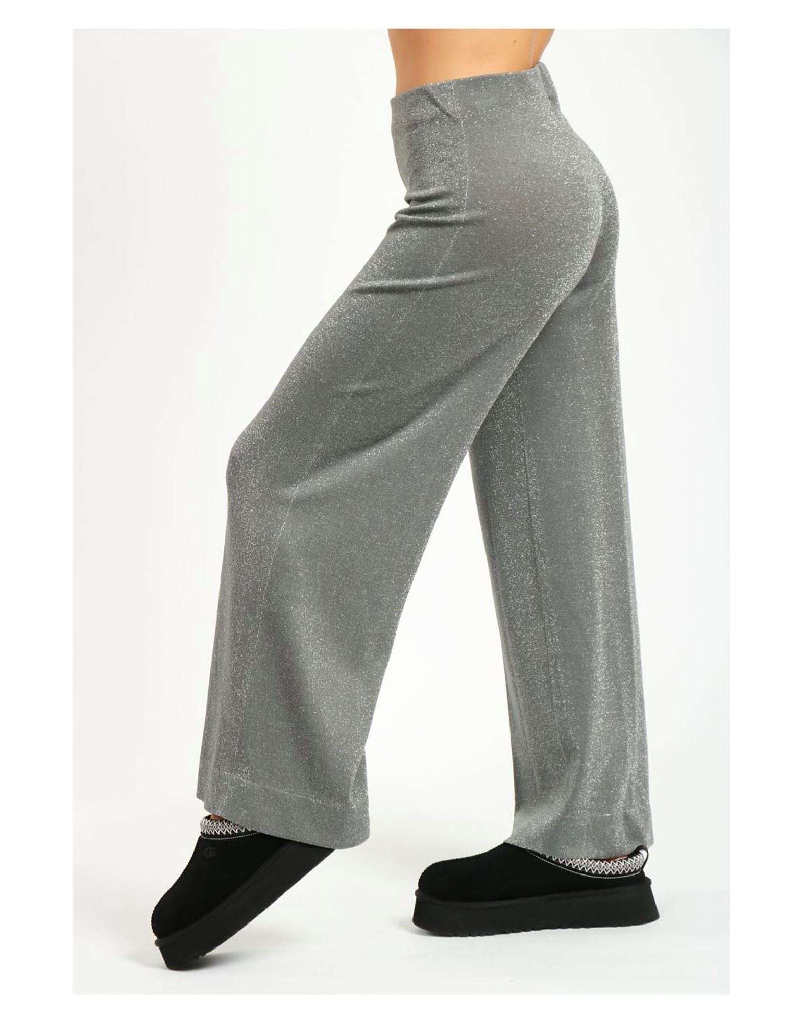 CIRCUS HOTEL - Панталони - Silver Lurex Trousers - Love|Labels