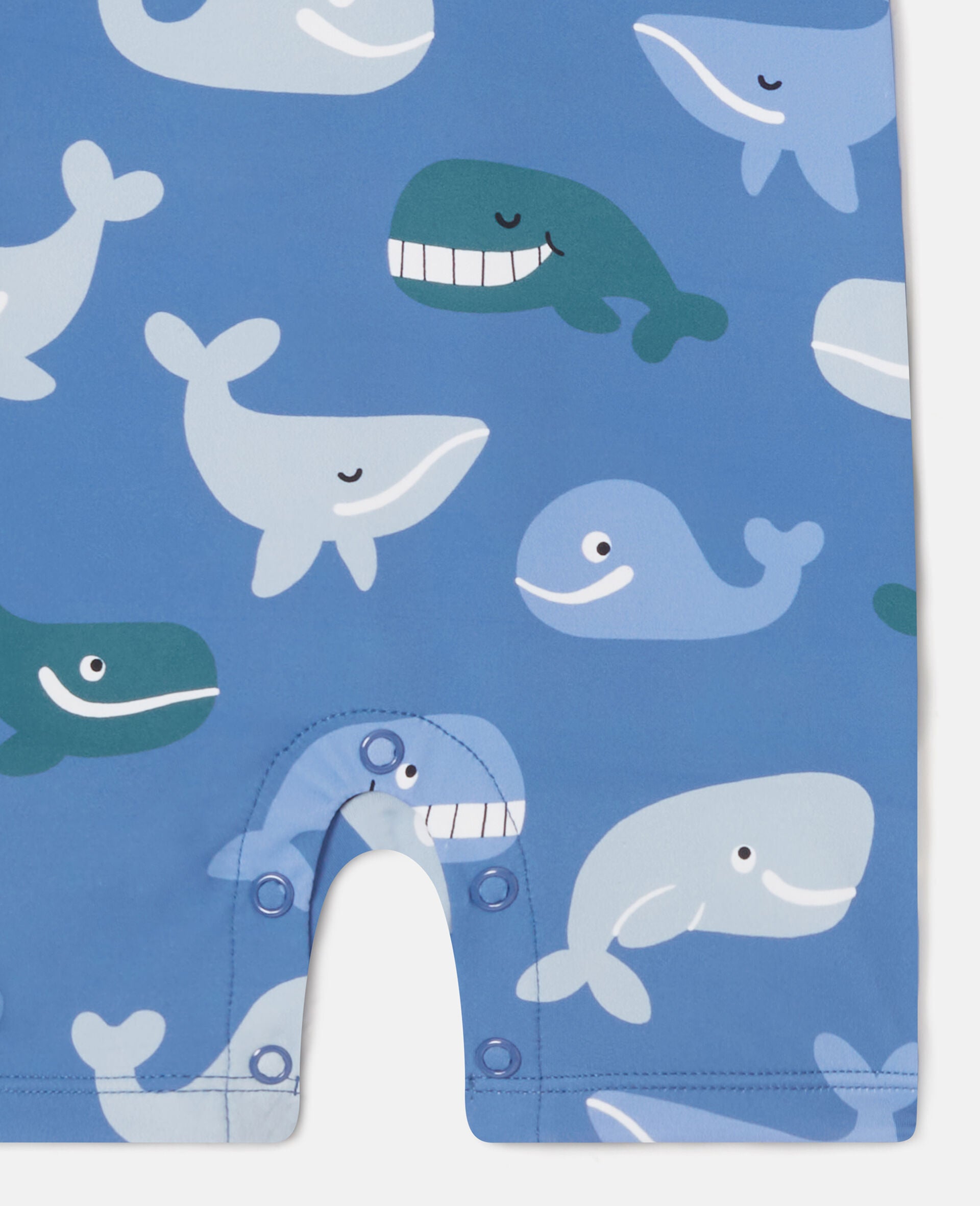 Whale Print Shortie Swimsuit