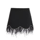 Black Piume Skirt