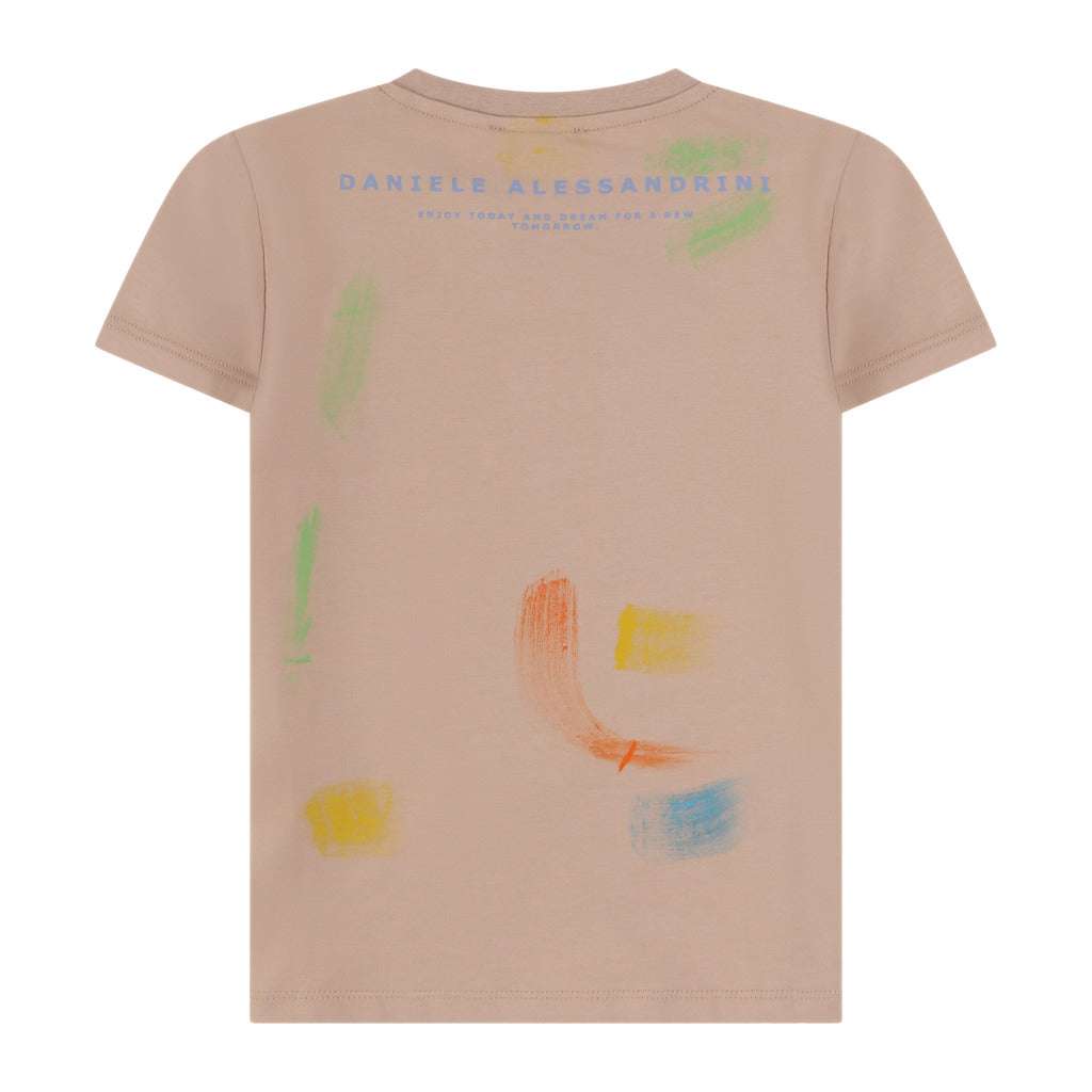 Daniele Alessandrini - Тениски - Beige Print T-Shirt - Love|Labels