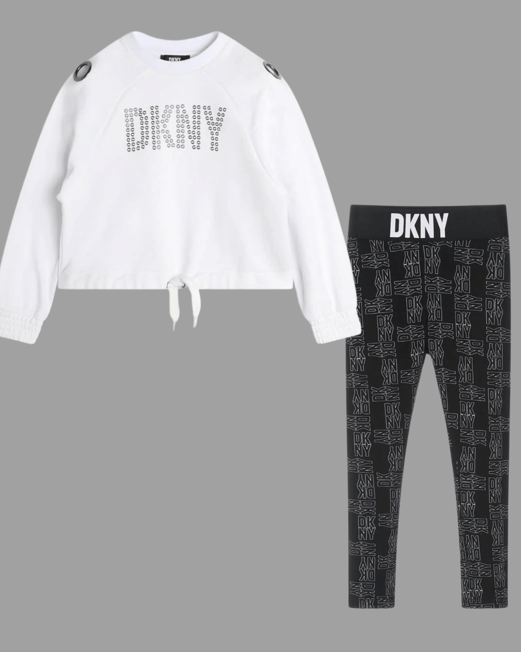 DKNY - Клинове - Black Cotton Leggings - Love|Labels