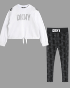 DKNY - Клинове - Black Cotton Leggings - Love|Labels