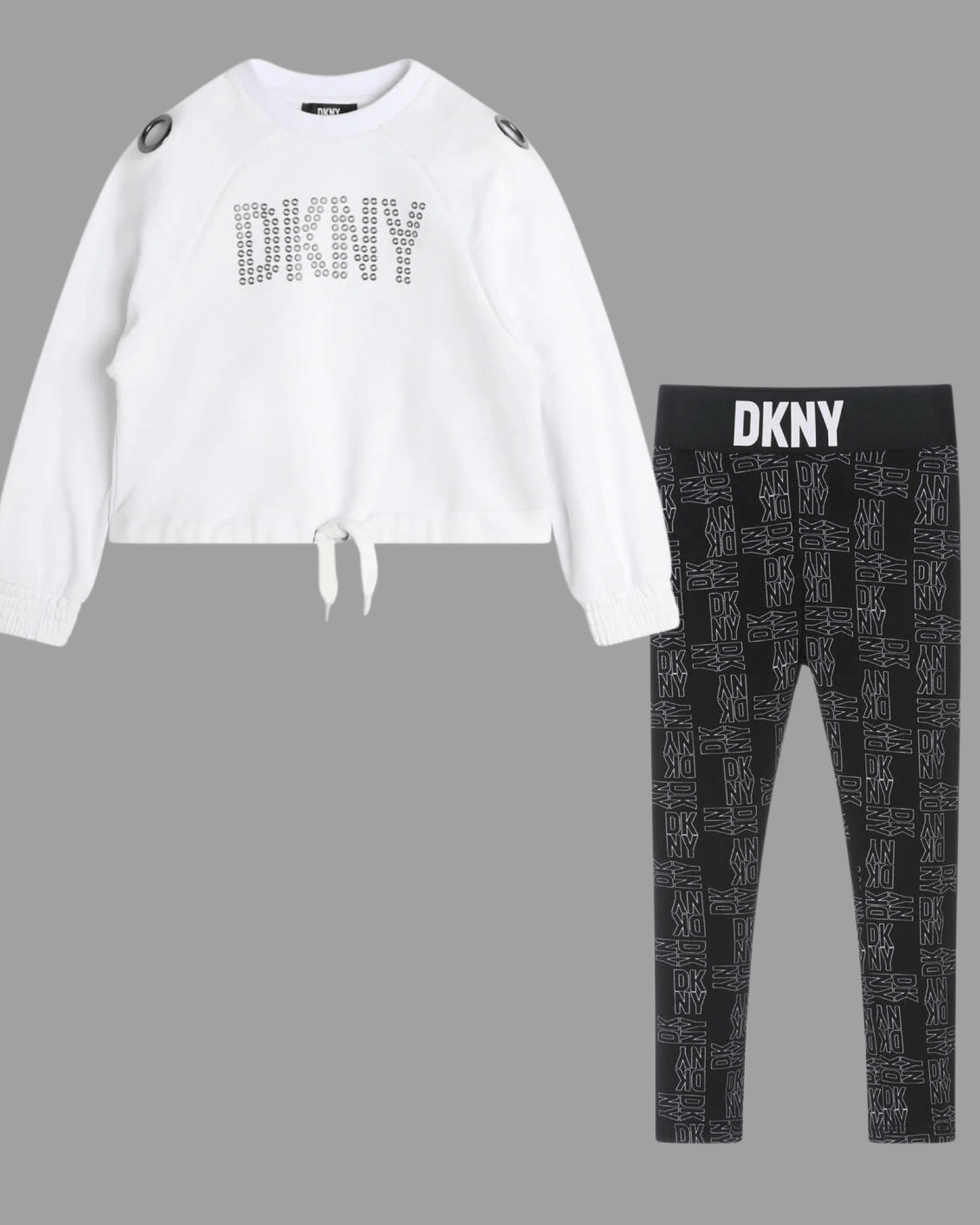 DKNY - Клинове - Black Cotton Leggings - Love|Labels