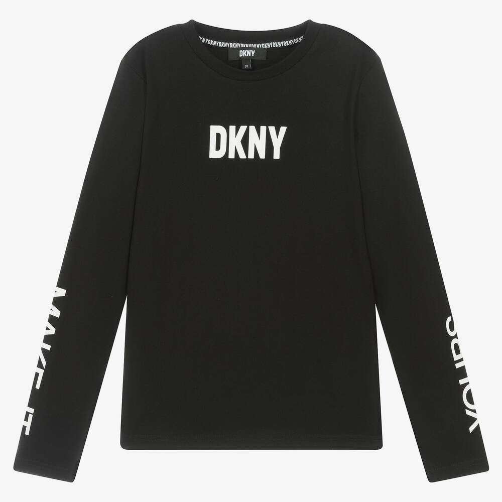 DKNY - Блузи - Black Cotton Make It Yours Top - Love|Labels
