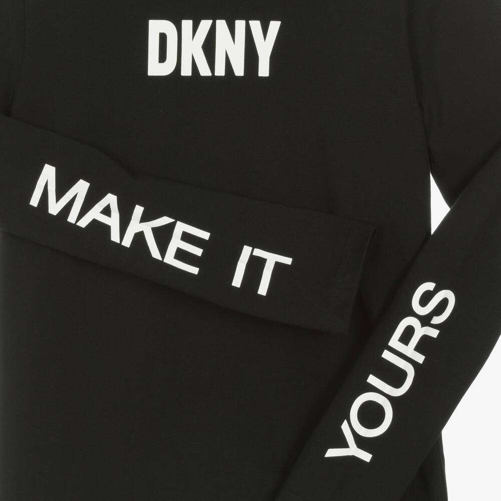 DKNY - Блузи - Black Cotton Make It Yours Top - Love|Labels