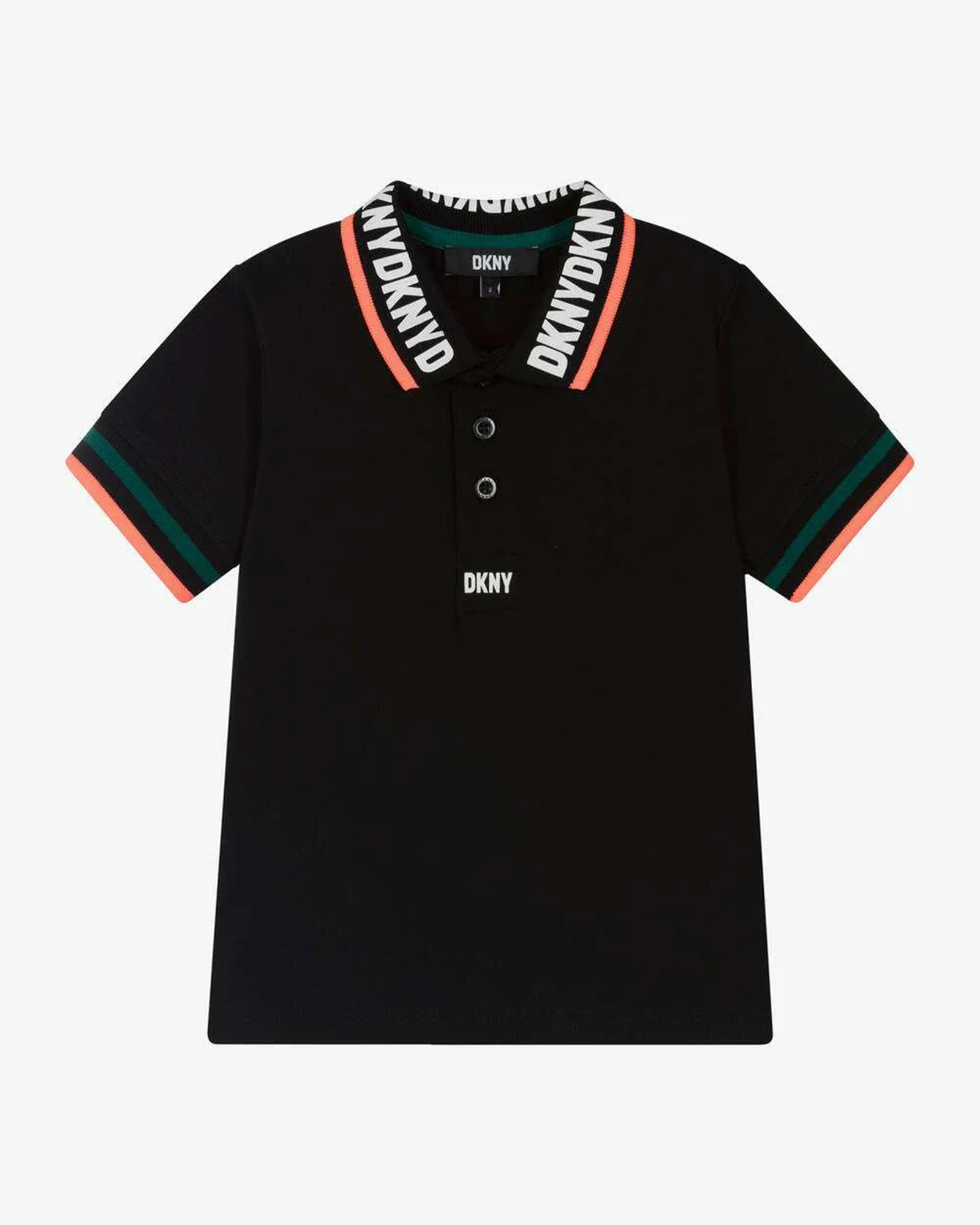 Black Cotton Piqué Polo Shirt
