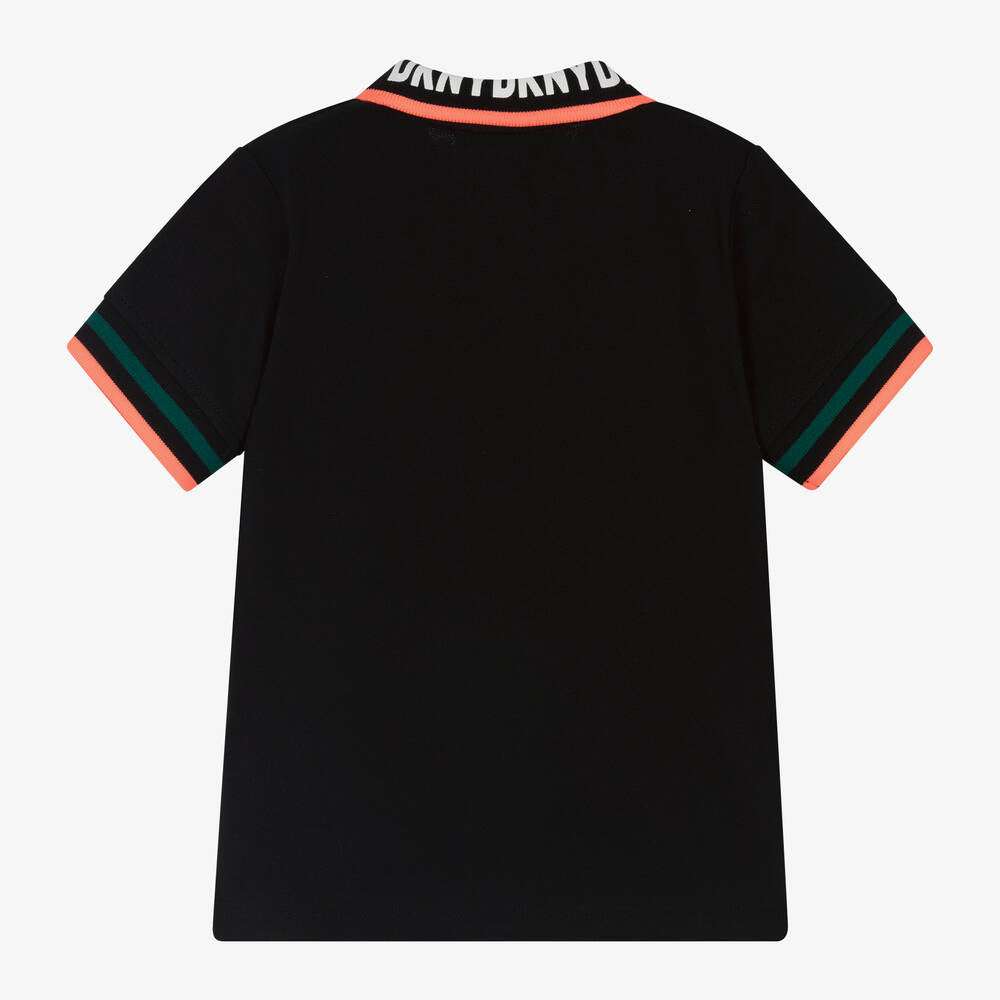 DKNY - Тениски - Black Cotton Piqué Polo Shirt - Love|Labels