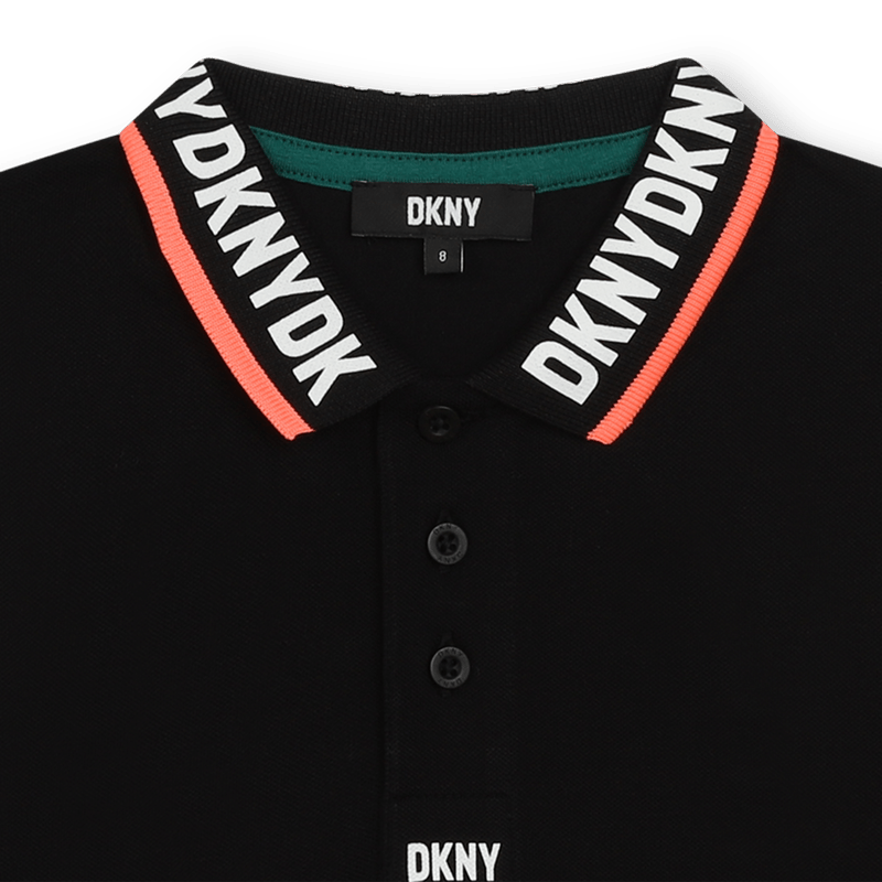 DKNY - Тениски - Black Cotton Piqué Polo Shirt - Love|Labels