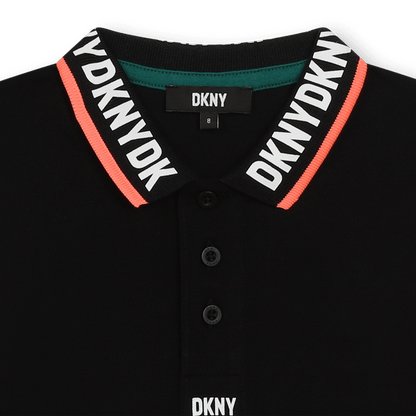 DKNY - Тениски - Black Cotton Piqué Polo Shirt - Love|Labels