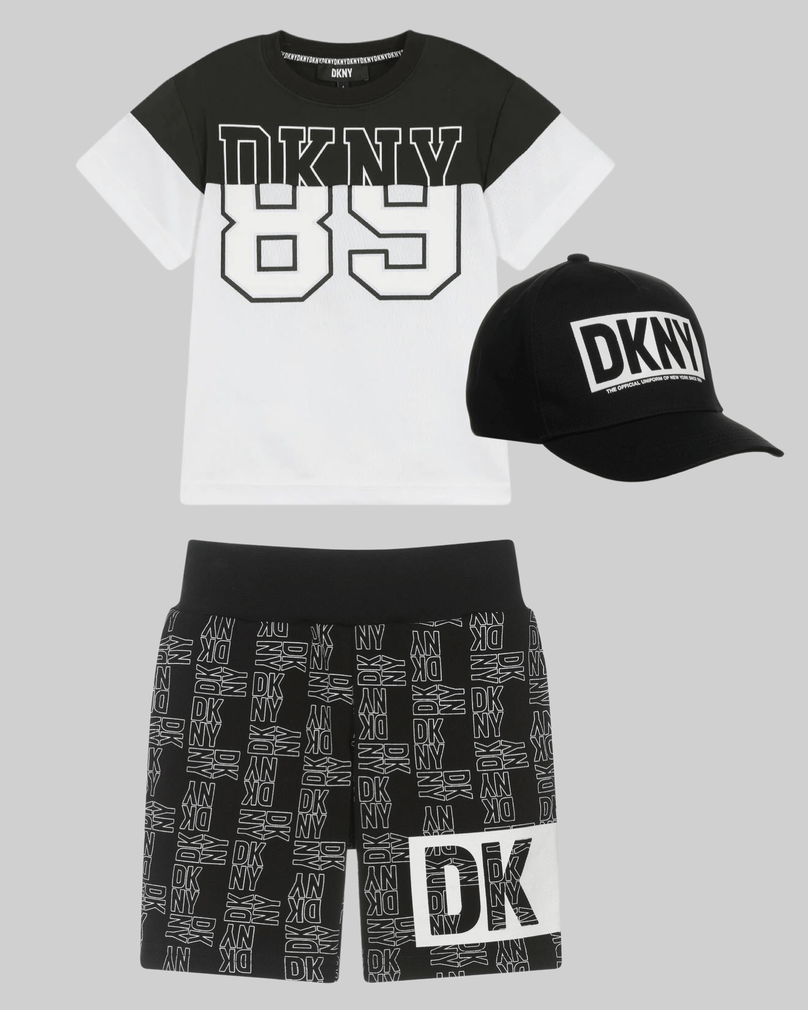 DKNY - Шорти - Black Cotton Printed Shorts - Love|Labels