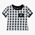 DKNY - Тениски - Black Gingham Cotton T-Shirt - Love|Labels