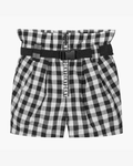 Black Gingham Shorts