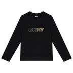 DKNY - Блузи - Black Logo Long Sleeve Top - Love|Labels