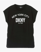 Black Ruched Graphic T-Shirt