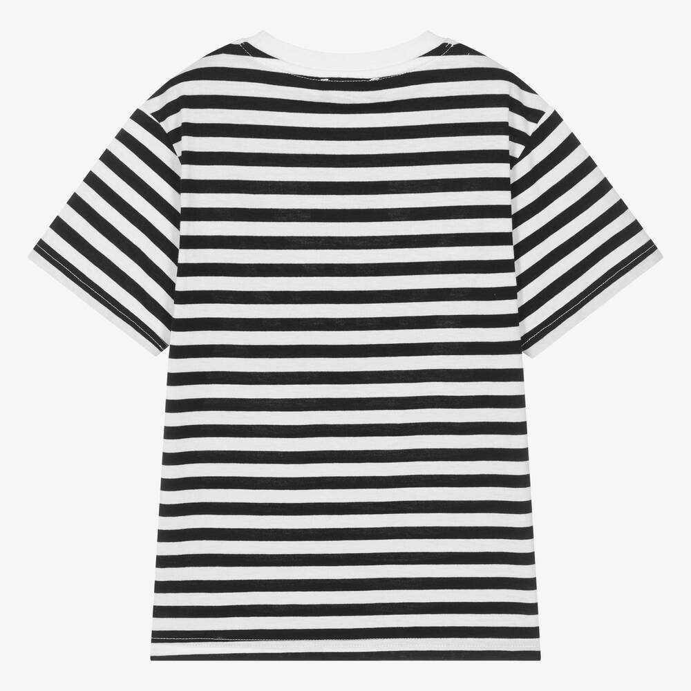 DKNY - Тениски - Black Striped Organic Cotton T-Shirt - Love|Labels