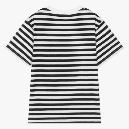 DKNY - Тениски - Black Striped Organic Cotton T-Shirt - Love|Labels