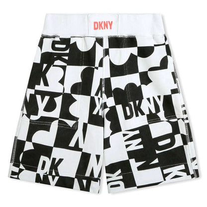 DKNY - Шорти - Black & White Cotton Shorts - Love|Labels