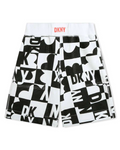 Black & White Cotton Shorts