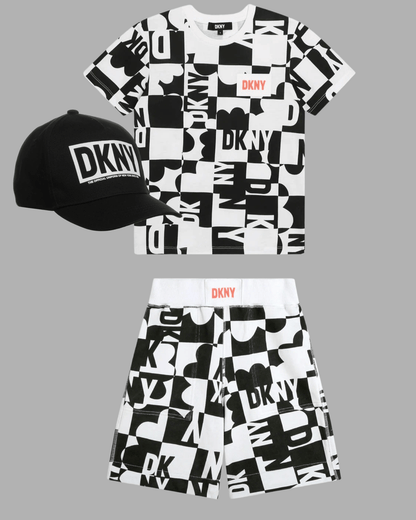 DKNY - Тениски - Black & White Cotton T-Shirt - Love|Labels