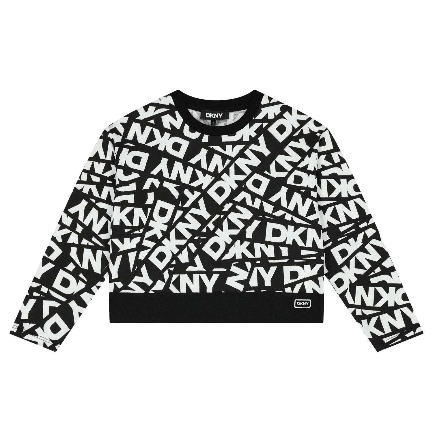 DKNY - Блузи - Black & White Long Sleeve Top - Love|Labels
