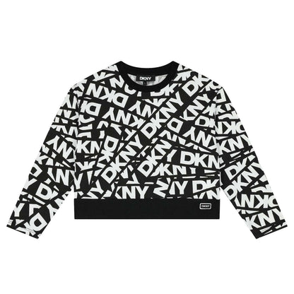 DKNY - Блузи - Black & White Long Sleeve Top - Love|Labels