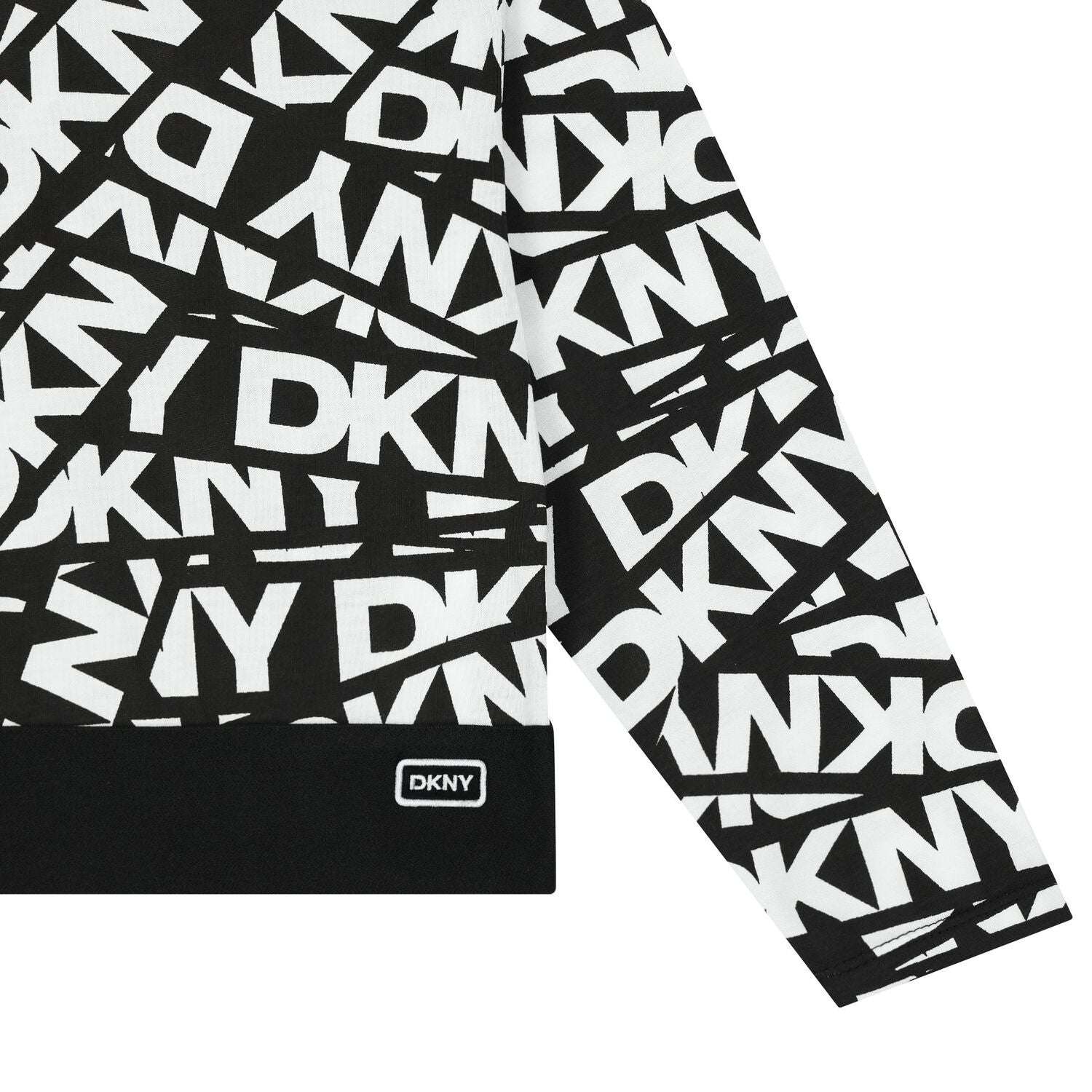 DKNY - Блузи - Black & White Long Sleeve Top - Love|Labels