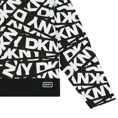 DKNY - Блузи - Black & White Long Sleeve Top - Love|Labels