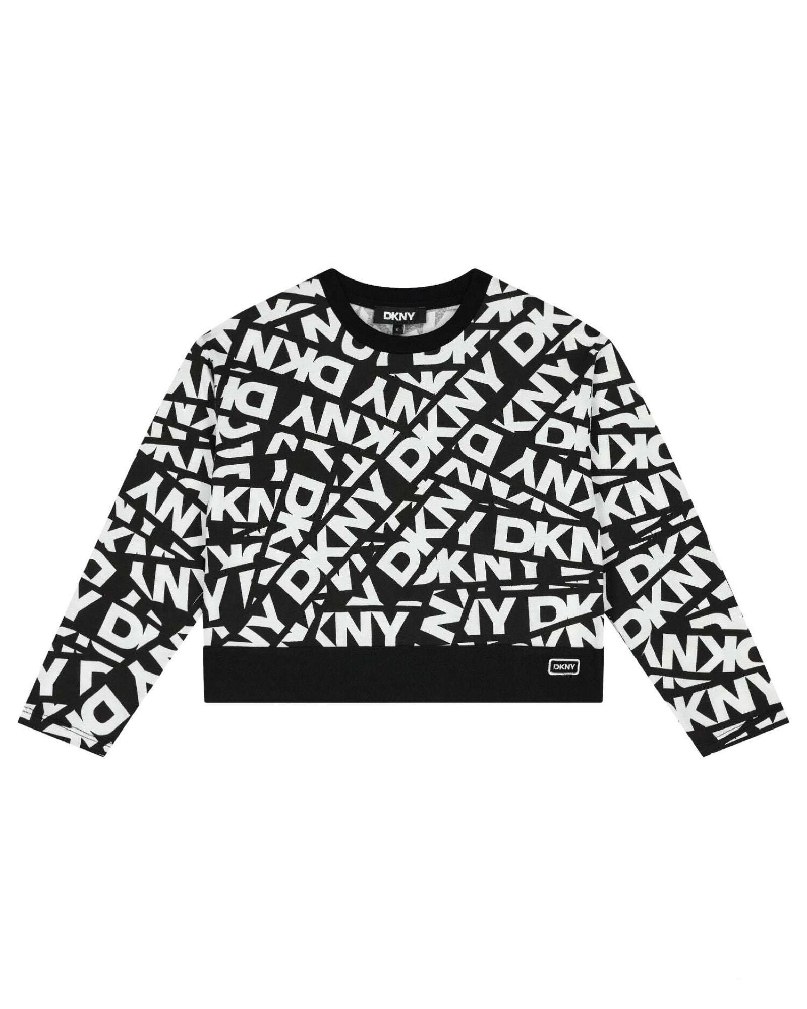 DKNY - Блузи - Black & White Long Sleeve Top - Love|Labels