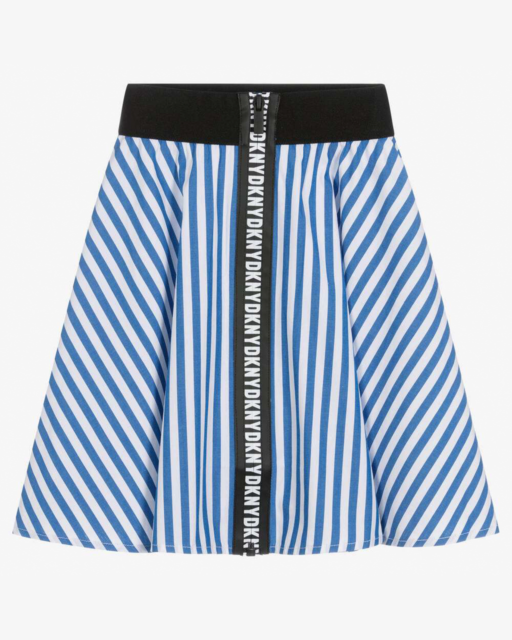 Blue Striped Cotton Skirt