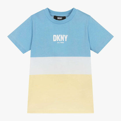 DKNY - Тениски - Blue & Yellow Cotton T-Shirt - Love|Labels