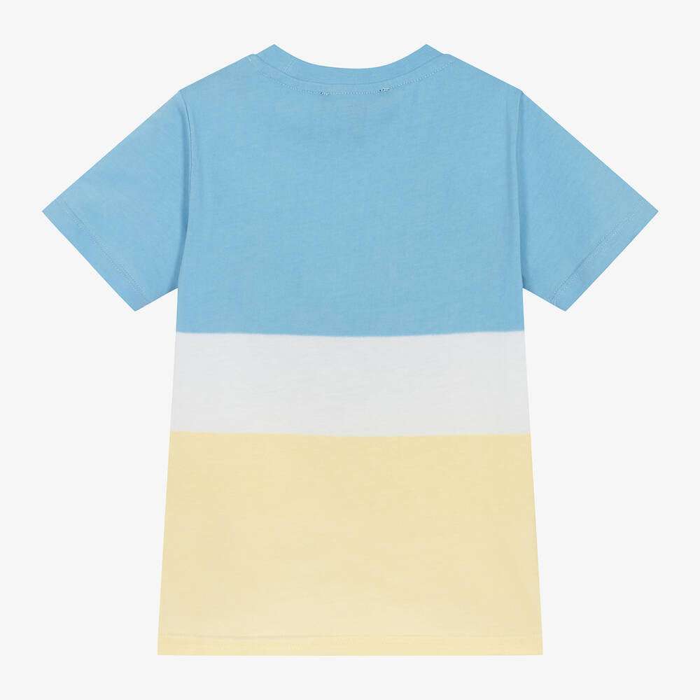DKNY - Тениски - Blue & Yellow Cotton T-Shirt - Love|Labels
