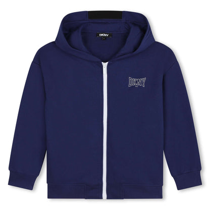 DKNY - Блузи - Blue Zip - Up Hooded Sweatshirt - Love|Labels
