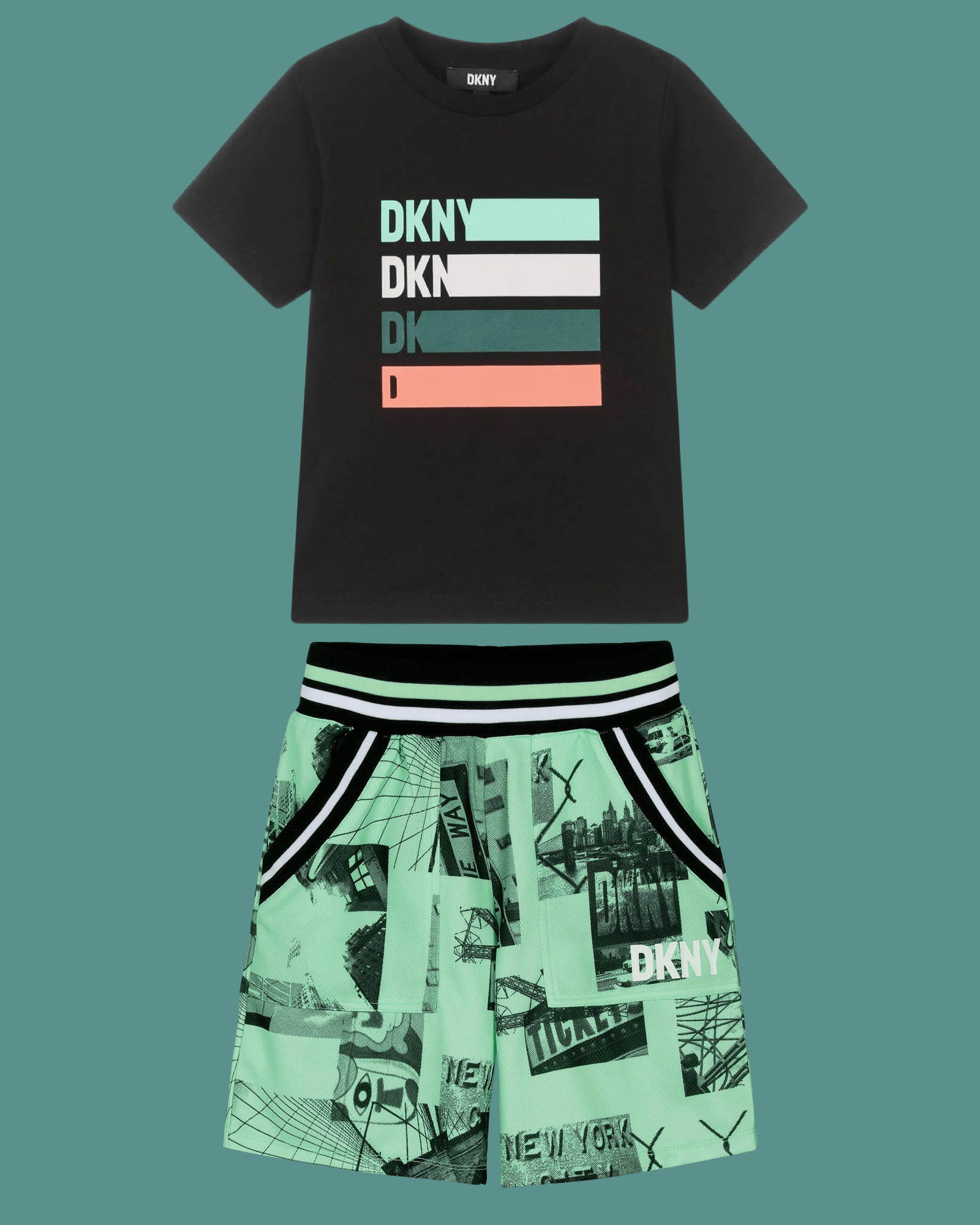 DKNY - Шорти - Boys Green Mesh Shorts - Love|Labels