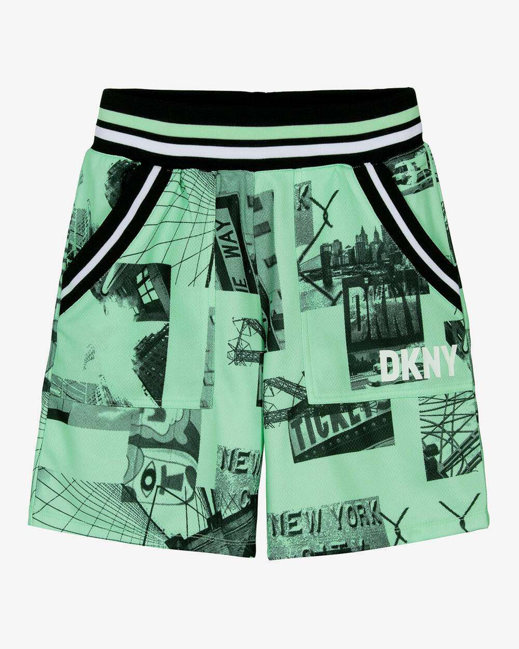 Boys Green Mesh Shorts