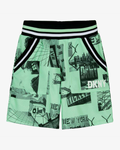 Boys Green Mesh Shorts