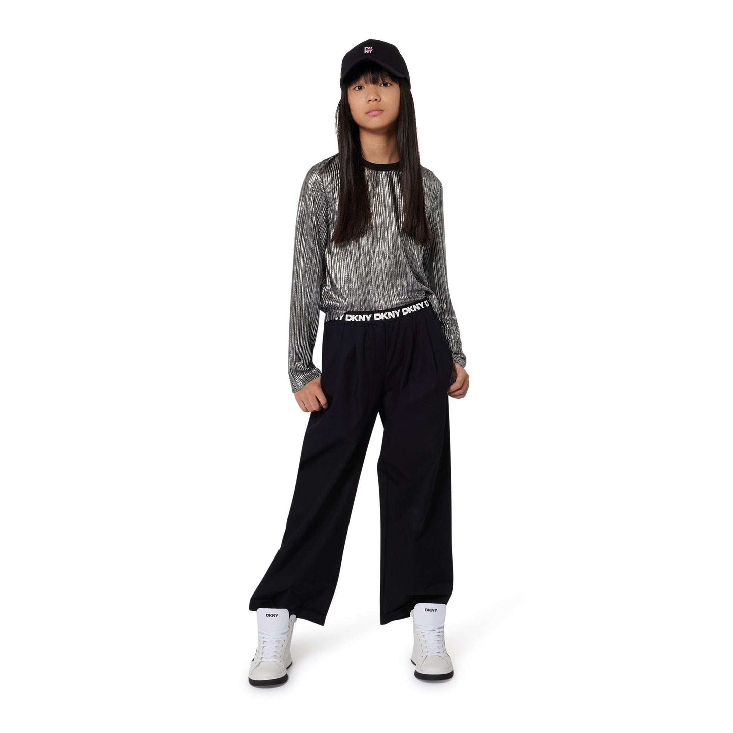 DKNY - Панталони - Cotton Wide Trousers - Love|Labels