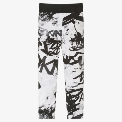 White Graffiti Leggings