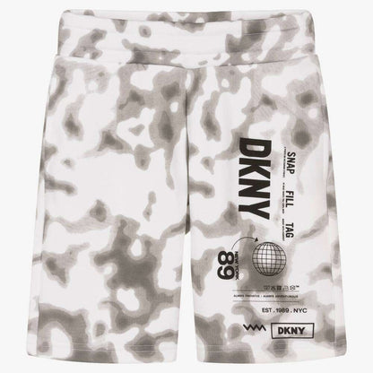 DKNY - Шорти - Grey & White Cotton Cloud Print Shorts - Love|Labels