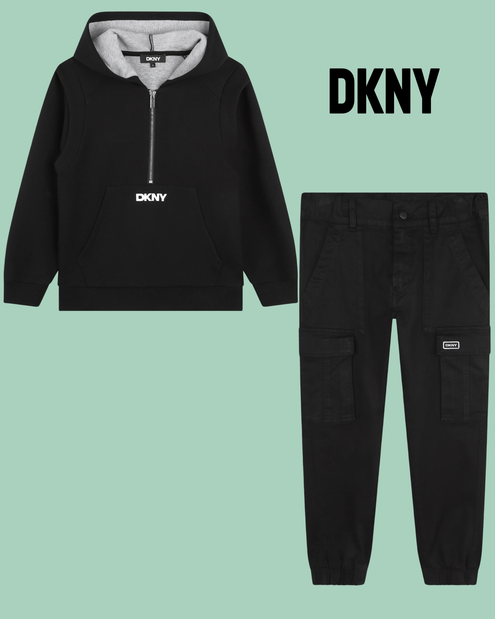 DKNY - Блузи - Hooded Sweatshirt With Pocket - Love|Labels
