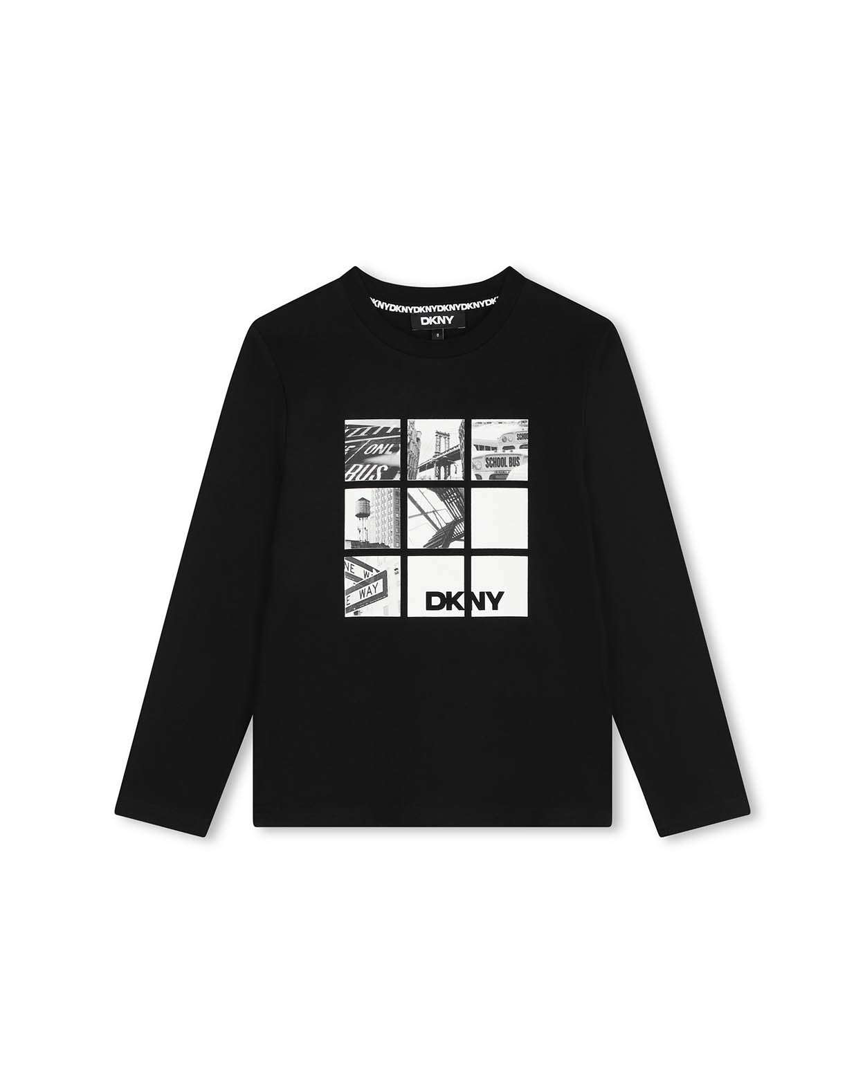 DKNY - Блузи - Long - Sleeved Cotton T-Shirt - Love|Labels