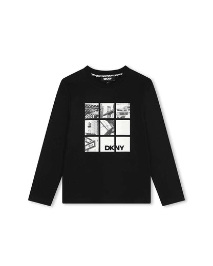 DKNY - Блузи - Long - Sleeved Cotton T-Shirt - Love|Labels