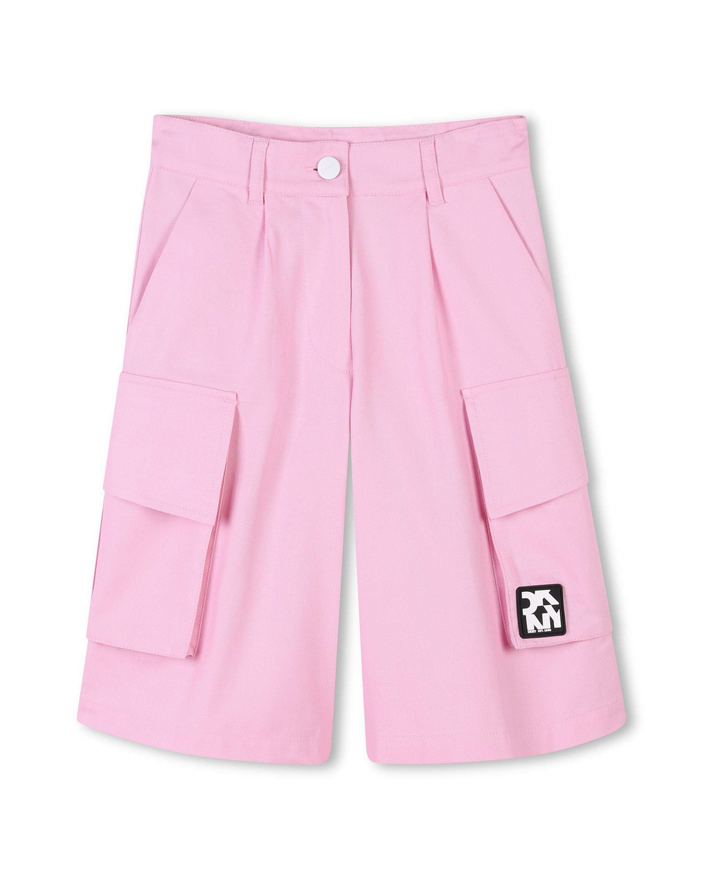 Pink Cotton Linen Bermuda