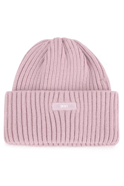 DKNY - Аксесоари - Шапки - Pink Knit Hat Logo - Love|Labels